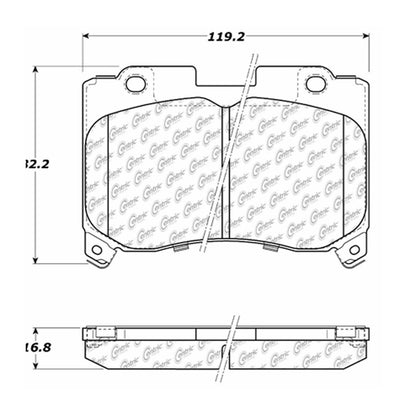 Centric Parts Disc Brake Pad Set Semi-Metallic with Shims for 1993-1998 Toyota Supra 102.06290