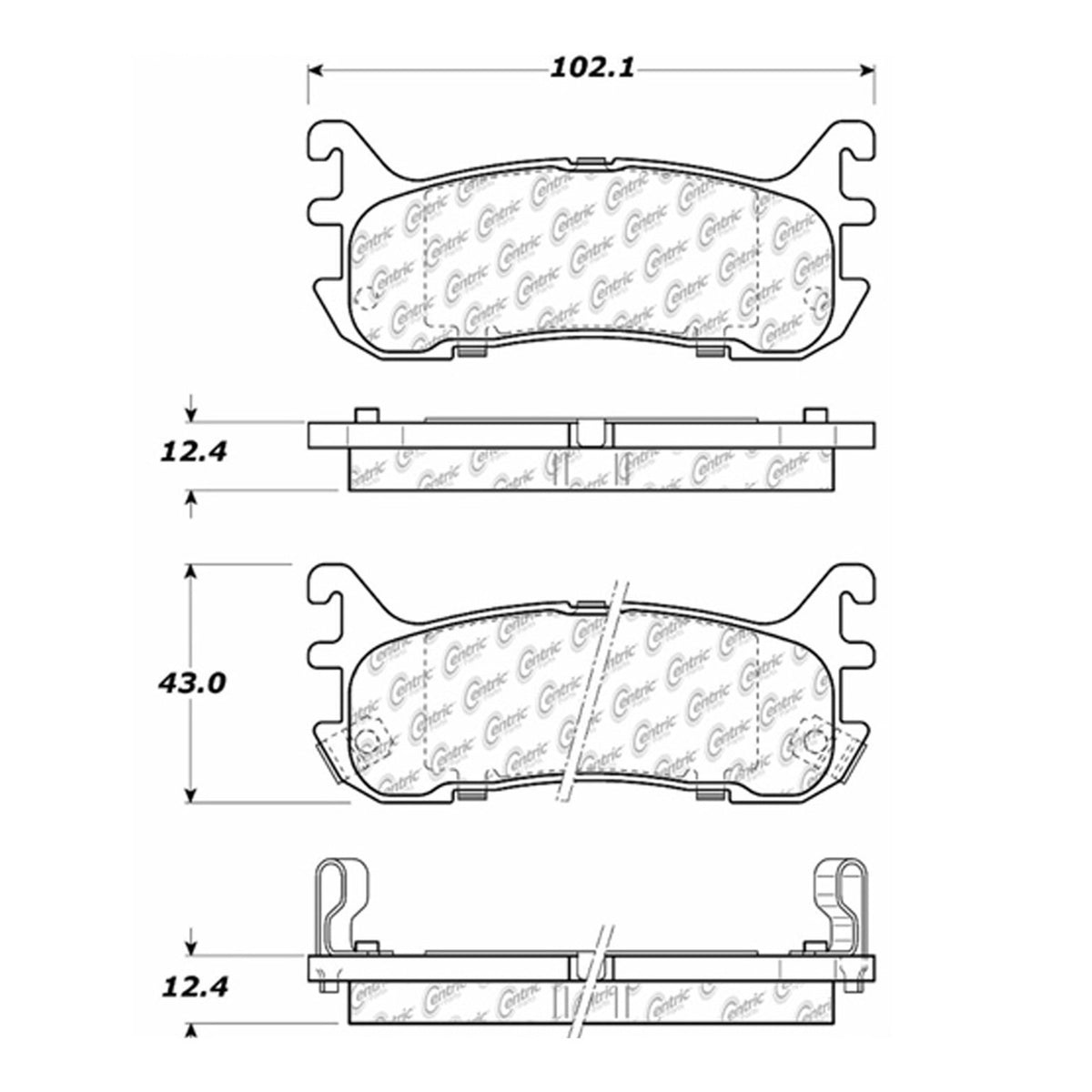 Centric Parts Disc Brake Pad Set 10206360