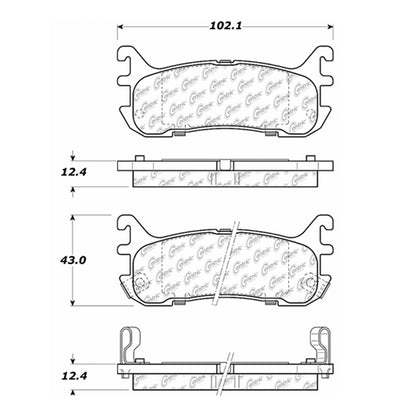 Centric Parts Disc Brake Pad Set 10206360
