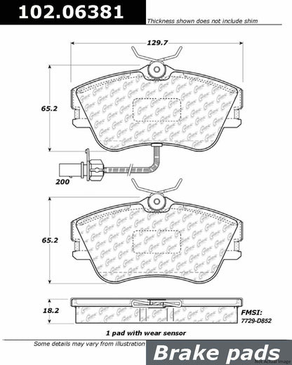 Centric Parts Disc Brake Pad Set 102.06381