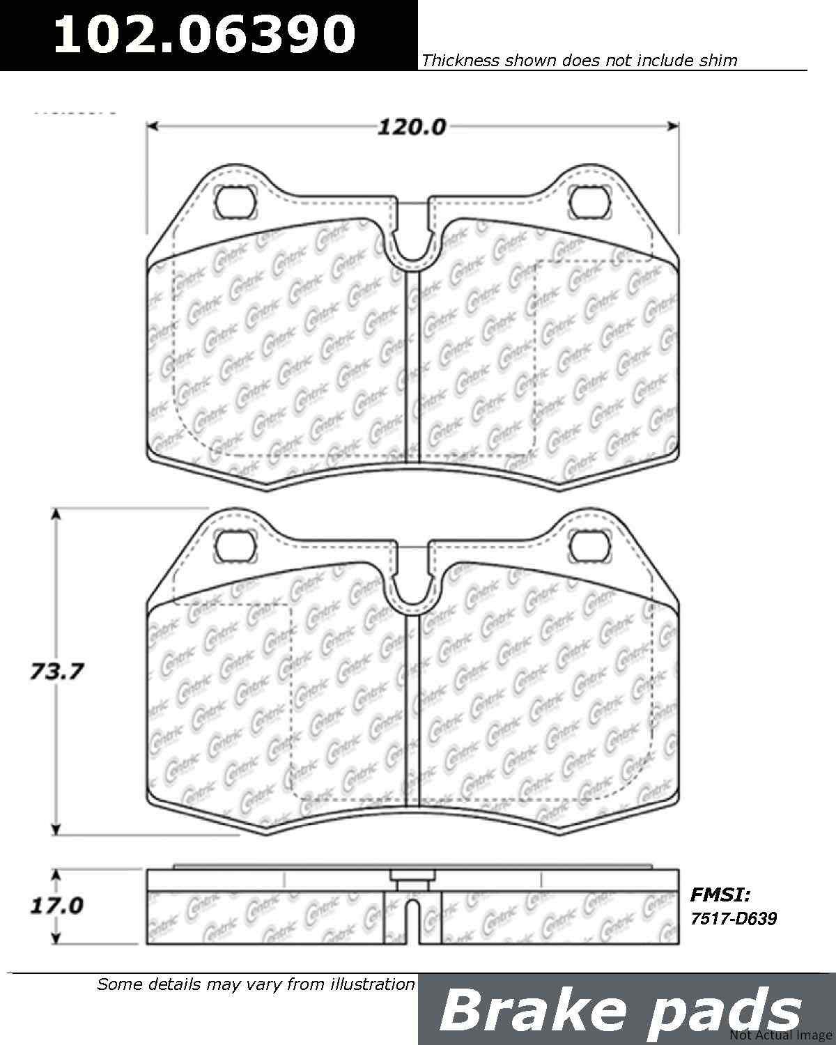 Centric Parts Disc Brake Pad Set 102.06390