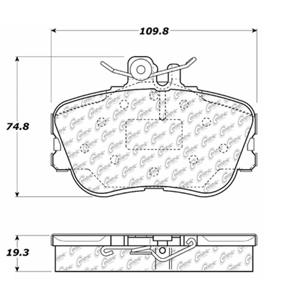Centric Parts Disc Brake Pad Set Semi-Metallic with Shims for 1994-1998 Mercedes-Benz C220 C230 C280 102.06450