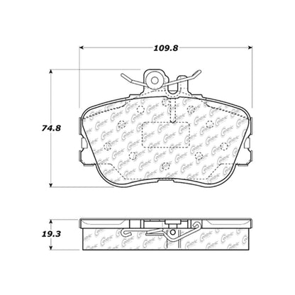 Centric Parts Disc Brake Pad Set Semi-Metallic with Shims for 1994-1998 Mercedes-Benz C220 C230 C280 102.06450