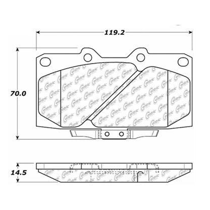 Centric Parts Disc Brake Pad Set Semi-Metallic with Shims for 1989-1996 Nissan 300ZX 102.06470