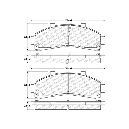 Centric Parts Disc Brake Pad Set Semi-Metallic with Shims for Ford Explorer 2001-1995 102.06520