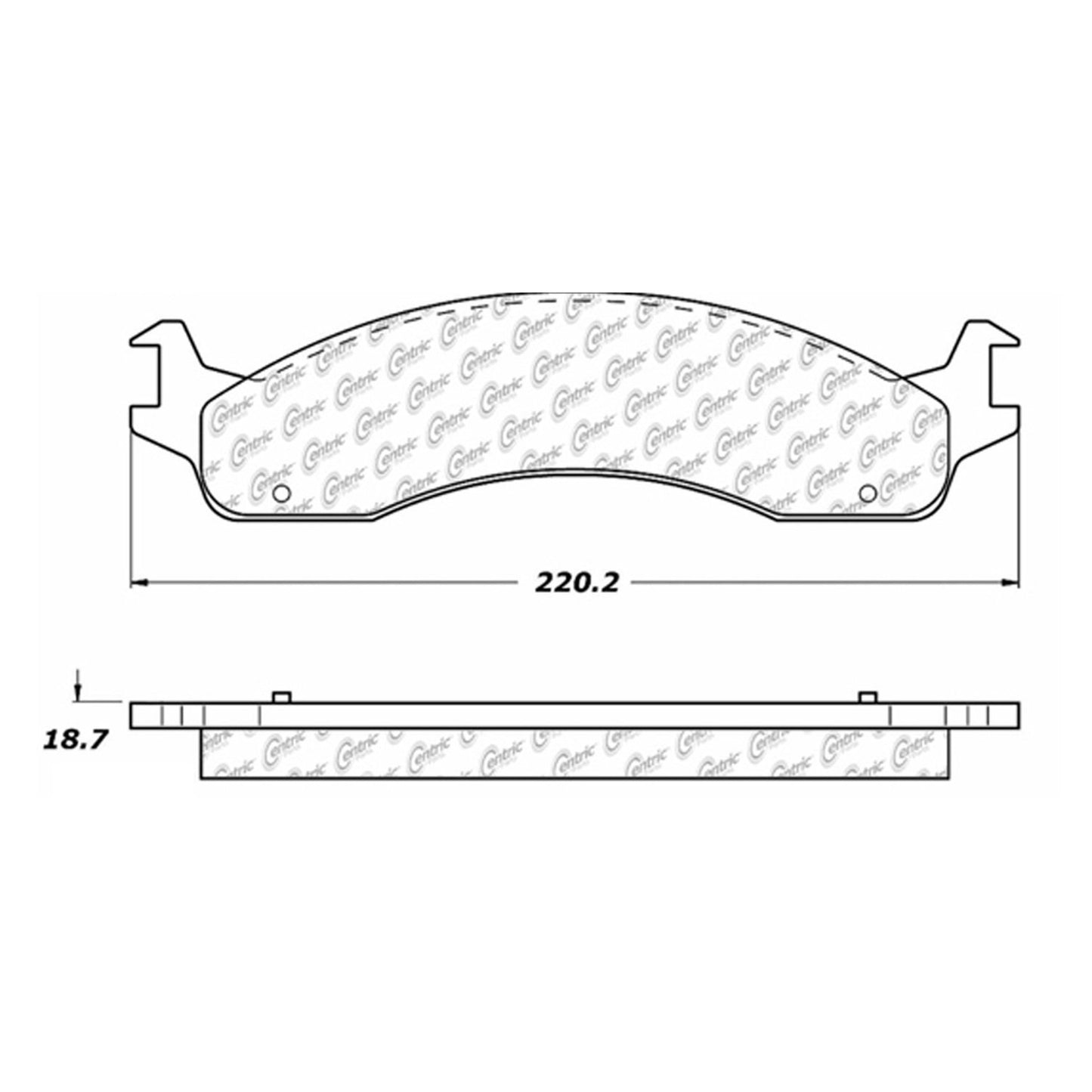 Centric Parts Disc Brake Pad Set Semi-Metallic with Shims for 2000-2007 Ford E-Series 102.06550