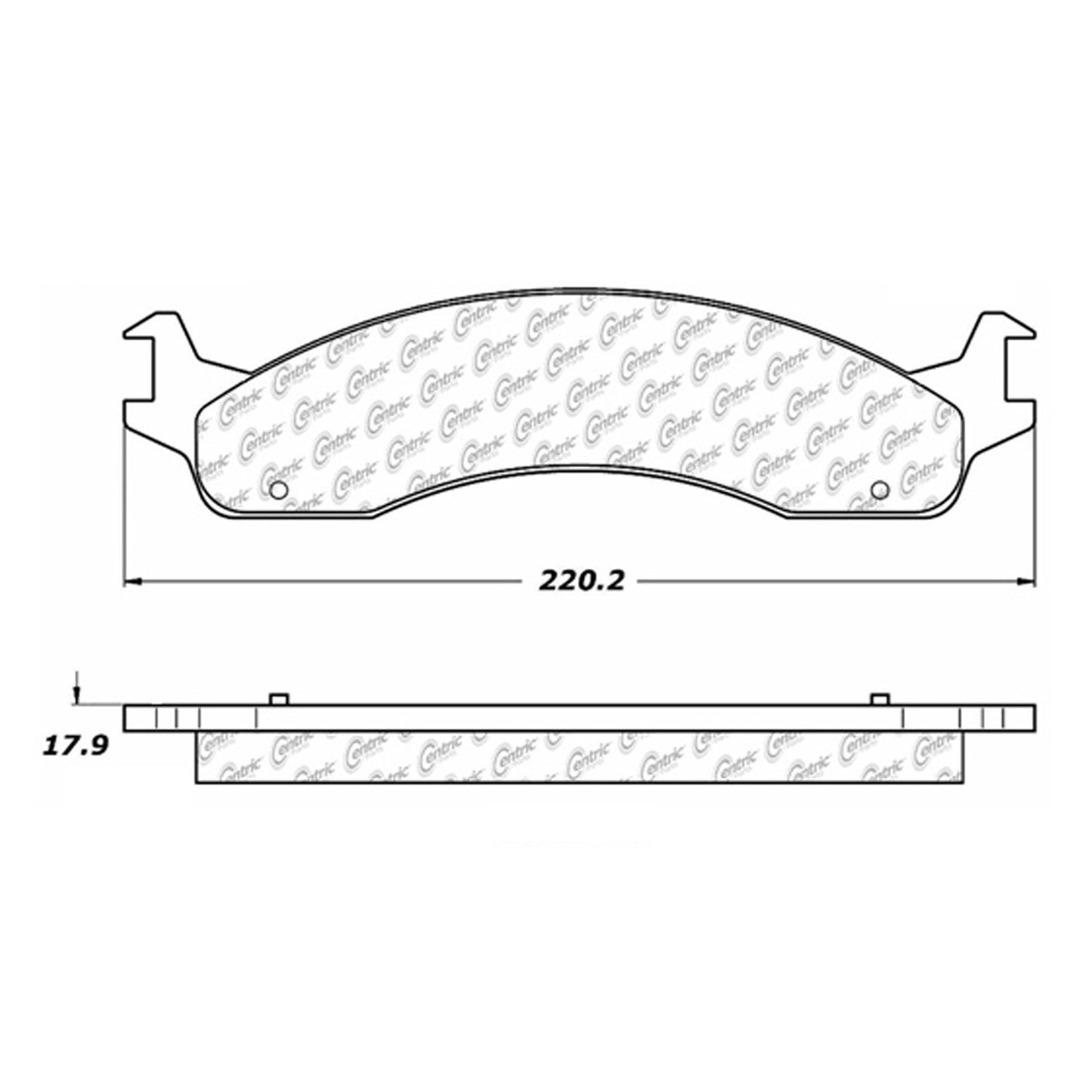 Centric Parts Disc Brake Pad Set Semi-Metallic with Shims for 1998 Dodge B2500 B3500 2003-1999 Ram 2500 Van 2003-1999 102.06551