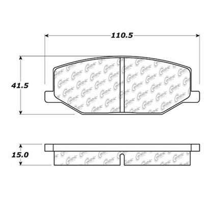 Centric Parts Disc Brake Pad Set Semi-Metallic with Shims for 1995-1994 Suzuki Samurai 102.06600