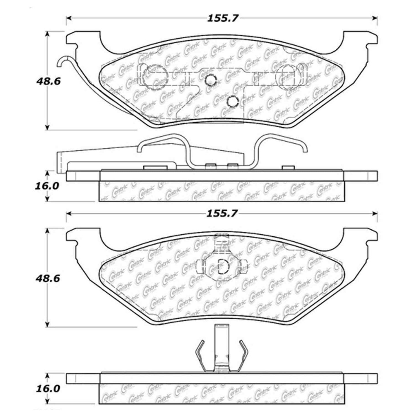 Centric Parts Disc Brake Pad Set Semi-Metallic with Shims for 1995-1992 Ford Crown Victoria 1995-1991 Grand Marquis 1995-1990 Lincoln Town Car 1995-1992 Mercury Grand Marquis 102.06620