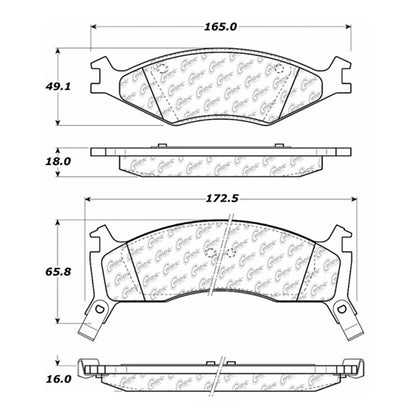 Centric Parts Disc Brake Pad Set Semi-Metallic with Shims for 1995-1997 Kia Sportage 102.06700