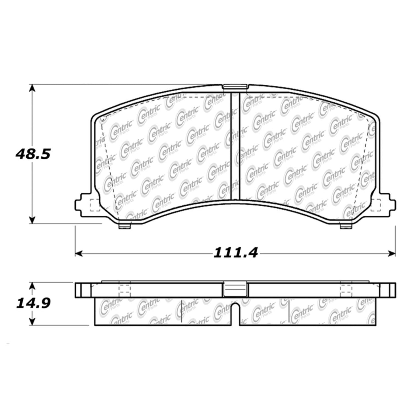 Centric Parts Disc Brake Pad Set Semi-Metallic with Shims for 1995-2002 Suzuki Esteem 102.06770