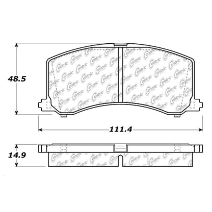 Centric Parts Disc Brake Pad Set Semi-Metallic with Shims for 1995-2002 Suzuki Esteem 102.06770