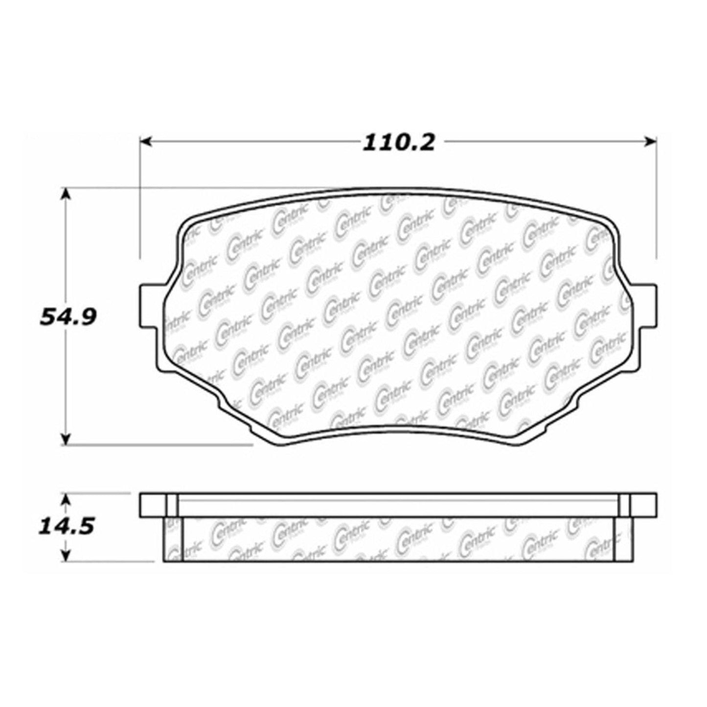 Centric Parts Disc Brake Pad Set Semi-Metallic with Shims for 2005-2008 Chevrolet Tracker, 1999-2005 Suzuki Grand Vitara, 1996-1998 Sidekick, 2002-2004 XL-7 102.06800