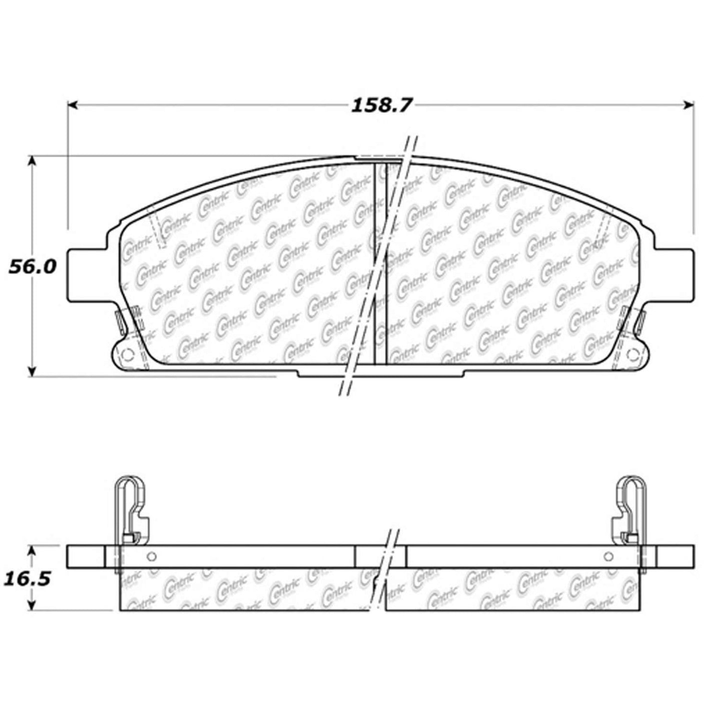 Centric Parts Disc Brake Pad Set Semi-Metallic with Shims for 2003-2006 Acura MDX 102.06910