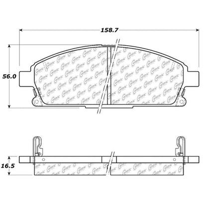 Centric Parts Disc Brake Pad Set Semi-Metallic with Shims for 2003-2006 Acura MDX 102.06910