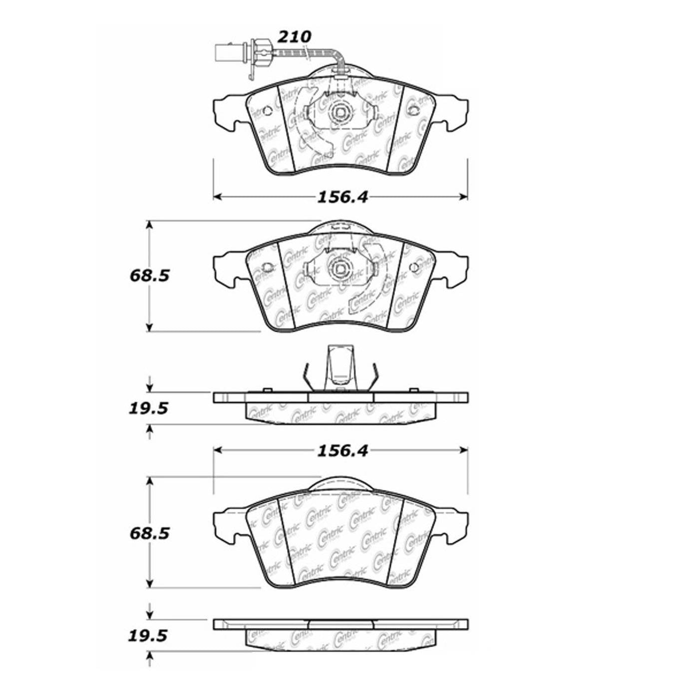 Centric Parts Disc Brake Pad Set 102.07051