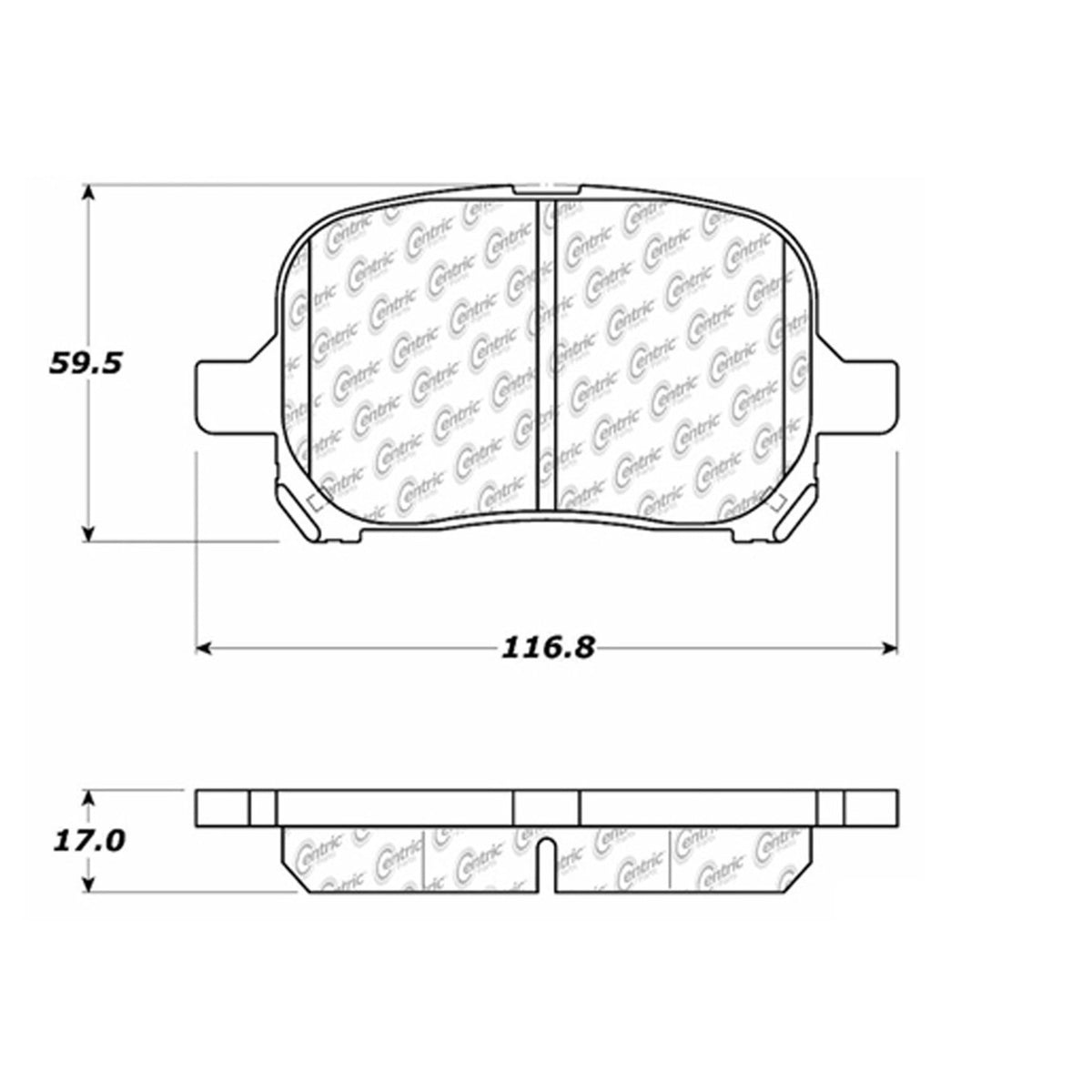 Centric Parts Disc Brake Pad Set Semi-Metallic with Shims for 2001-1997 Lexus ES300 2001-1999 RX300 2004-1998 Toyota Avalon 2001-1997 Camry 2003-1999 Solara 102.07070