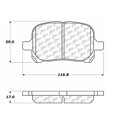 Centric Parts Disc Brake Pad Set Semi-Metallic with Shims for 2001-1997 Lexus ES300 2001-1999 RX300 2004-1998 Toyota Avalon 2001-1997 Camry 2003-1999 Solara 102.07070