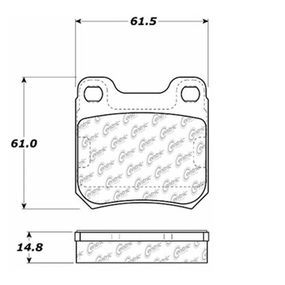 Centric Parts Disc Brake Pad Set Semi-Metallic with Shims for 1997-2008 import and domestic vehicles 102.07090