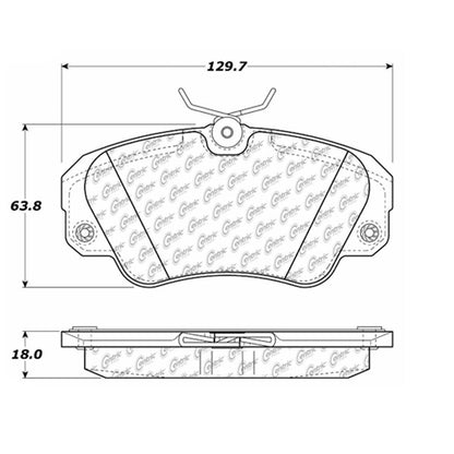 Centric Parts Disc Brake Pad Set Semi-Metallic with Shims for 1997-2001 Cadillac Catera 102.07200