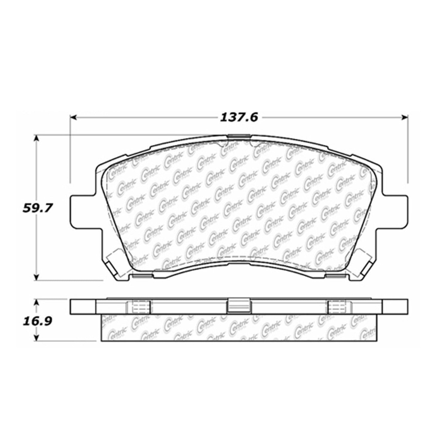 Centric Parts Disc Brake Pad Set Semi-Metallic with Shims for Subaru Forester 2002-1998 Impreza 2003-1998 Legacy 2002-1997 Outback 2002-2000 102.07210