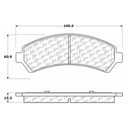 Centric Parts Disc Brake Pad Set Semi-Metallic with Shims for 2005-1997 Chevrolet Blazer, GMC Jimmy 102.07260