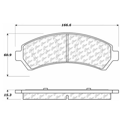 Centric Parts Disc Brake Pad Set Semi-Metallic with Shims for 2005-1997 Chevrolet Blazer, GMC Jimmy 102.07260