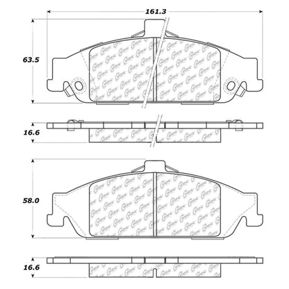 Centric Parts Disc Brake Pad Set Semi-Metallic with Shims for 2005-2004 Chevrolet Classic 102.07270