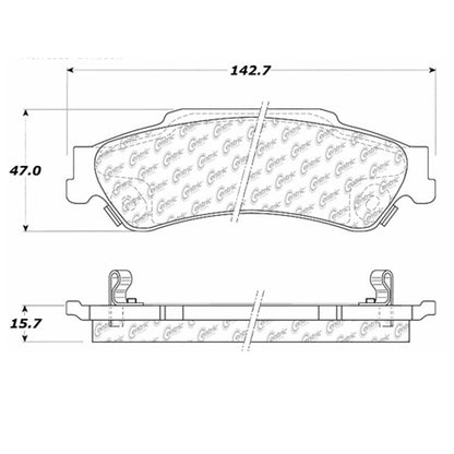 Centric Parts Disc Brake Pad Set Semi-Metallic with Shims for 1997-2005 Chevrolet Blazer, 1998-2004 S10, 1997-2005 GMC Jimmy, 1998-2004 Sonoma, 1998-2000 Isuzu Hombre, 1997-2001 Oldsmobile Bravada 102.07290