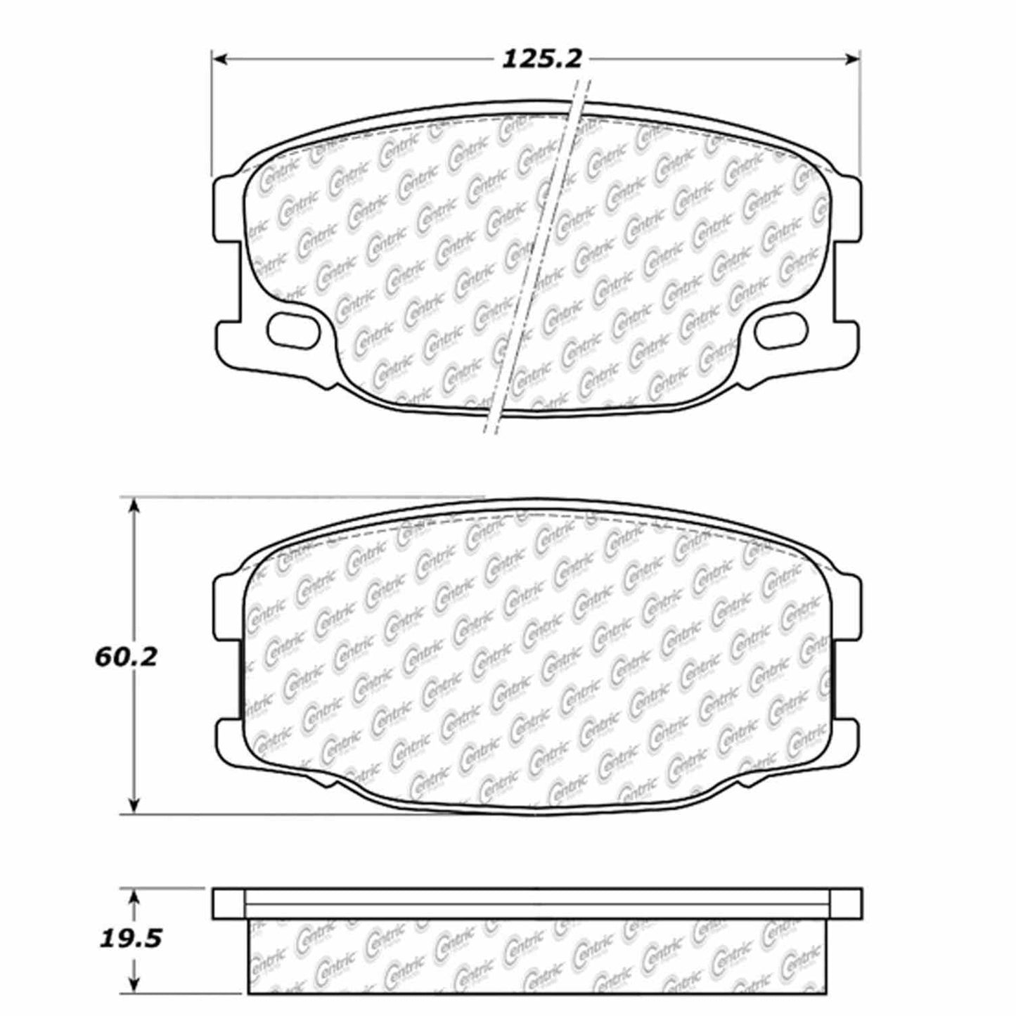Centric Parts Disc Brake Pad Set C-Tek Semi-Metallic with Shims for 1995-2004 Mitsubishi Fuso FE 102.07340
