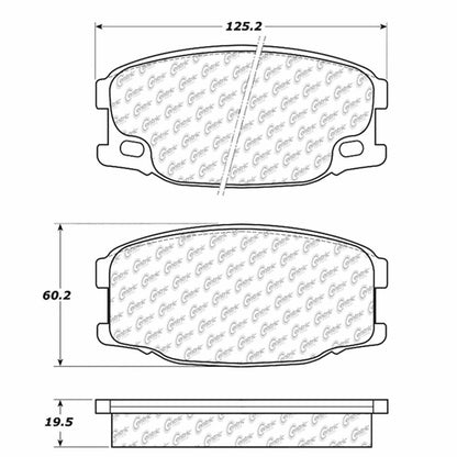 Centric Parts Disc Brake Pad Set C-Tek Semi-Metallic with Shims for 1995-2004 Mitsubishi Fuso FE 102.07340