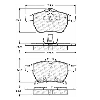 Centric Parts Disc Brake Pad Set Semi-Metallic with Shims for 1996-1999 Audi A4, 1996-1999 Audi A4 Quattro, 2000 S3, 1998-1999 Volkswagen Passat 102.07360