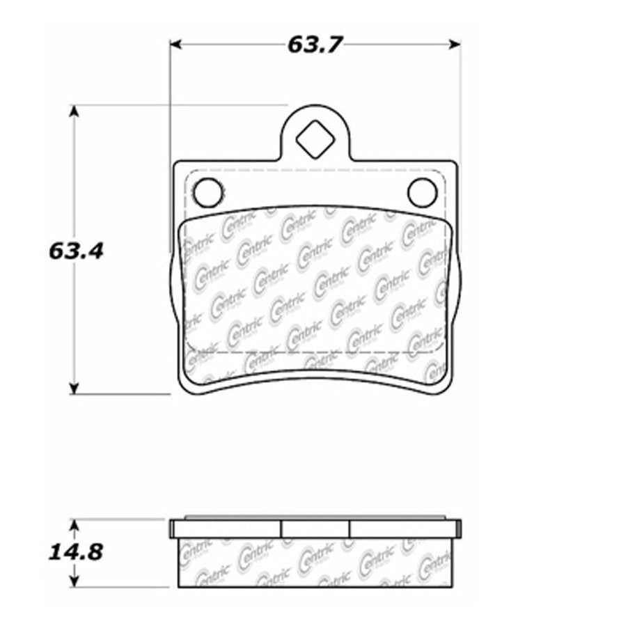 Centric Parts Disc Brake Pad Set Semi-Metallic with Shims for 1995-1996 Mercedes-Benz C220 1998-1997 C230 1995-1994 C280 102.07390