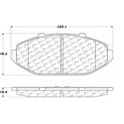 Centric Parts Disc Brake Pad Set Semi-Metallic with Shims for 1998-2002 Ford Crown Victoria Lincoln Town Car Mercury Grand Marquis 102.07480