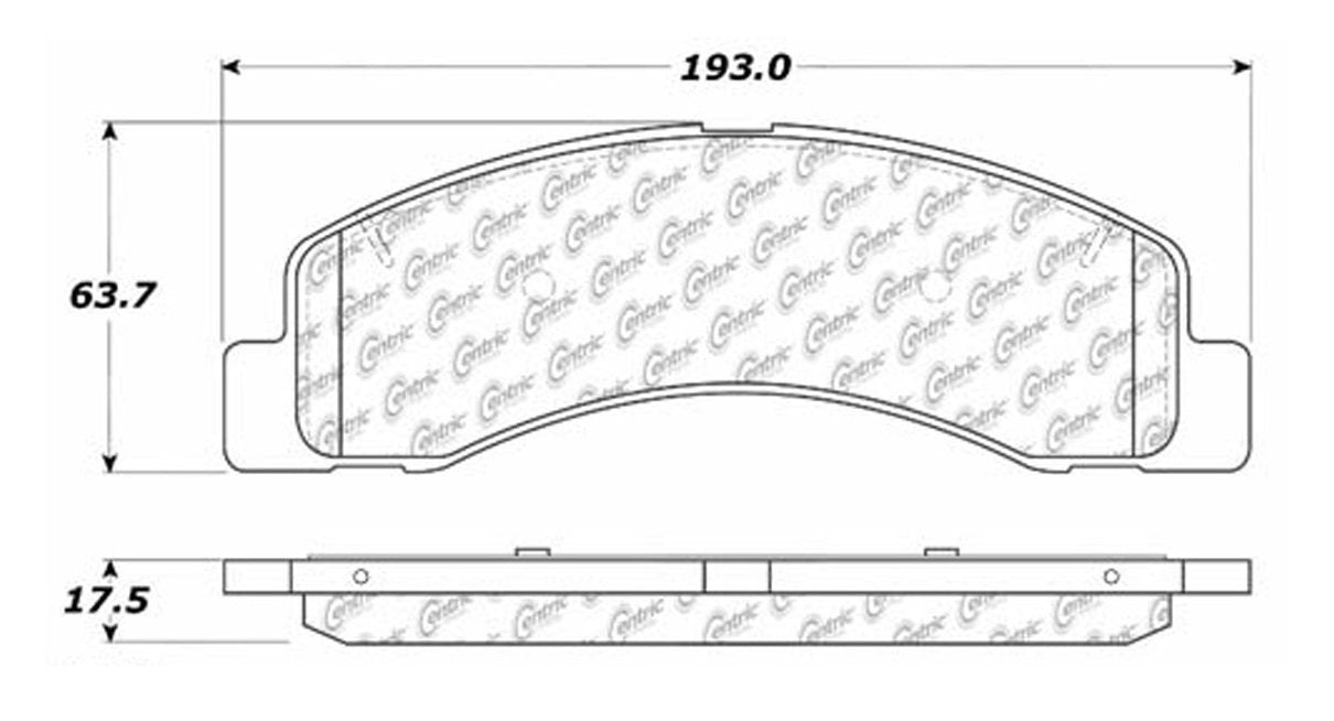 Centric Parts Disc Brake Pad Set Semi-Metallic with Shims for Ford Club Wagon 1998 102.07560