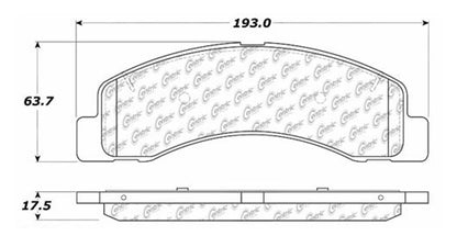 Centric Parts Disc Brake Pad Set Semi-Metallic with Shims for Ford Club Wagon 1998 102.07560