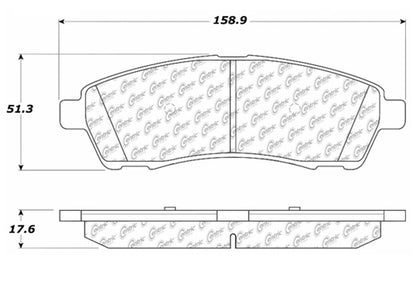 Centric Parts Disc Brake Pad Set Semi-Metallic with Shims for 2000-2005 Ford Excursion, F-250 2000-2004, F-350 1999-2004 102.07570