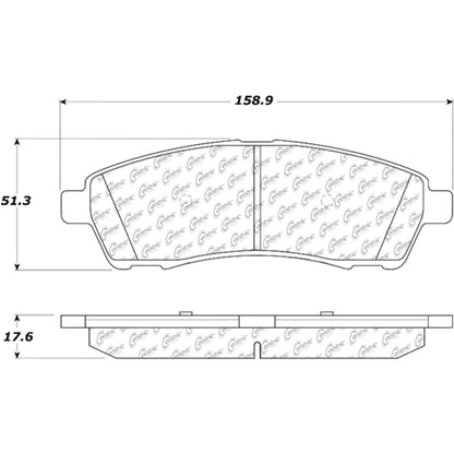 Centric Parts Disc Brake Pad Set Semi-Metallic with Shims for 2000-2005 Ford Excursion, F-250 2000-2004, F-350 1999-2004 102.07570