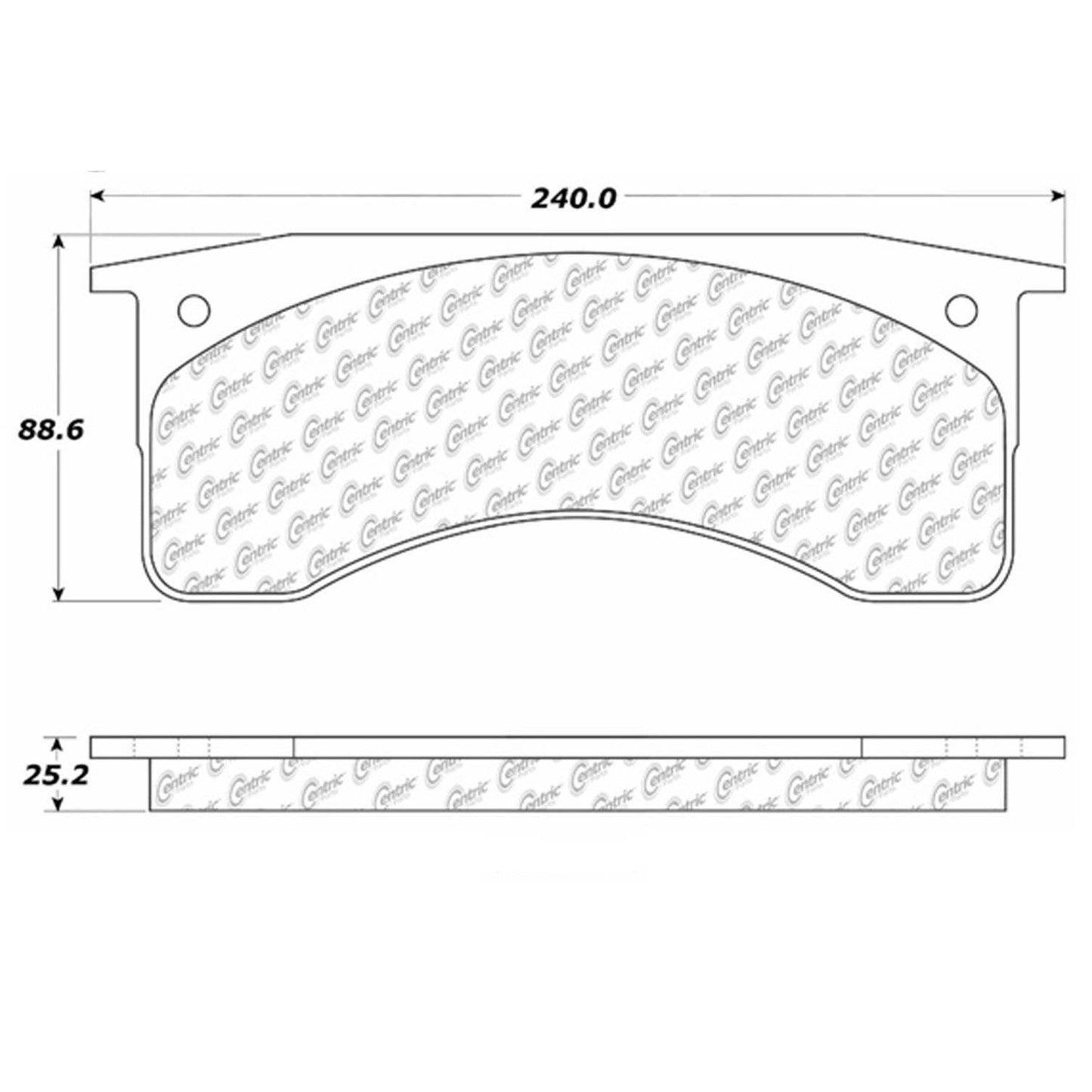 Centric Parts Disc Brake Pad Set Semi-Metallic with Shims for 2015-1999 Blue Bird All American FE