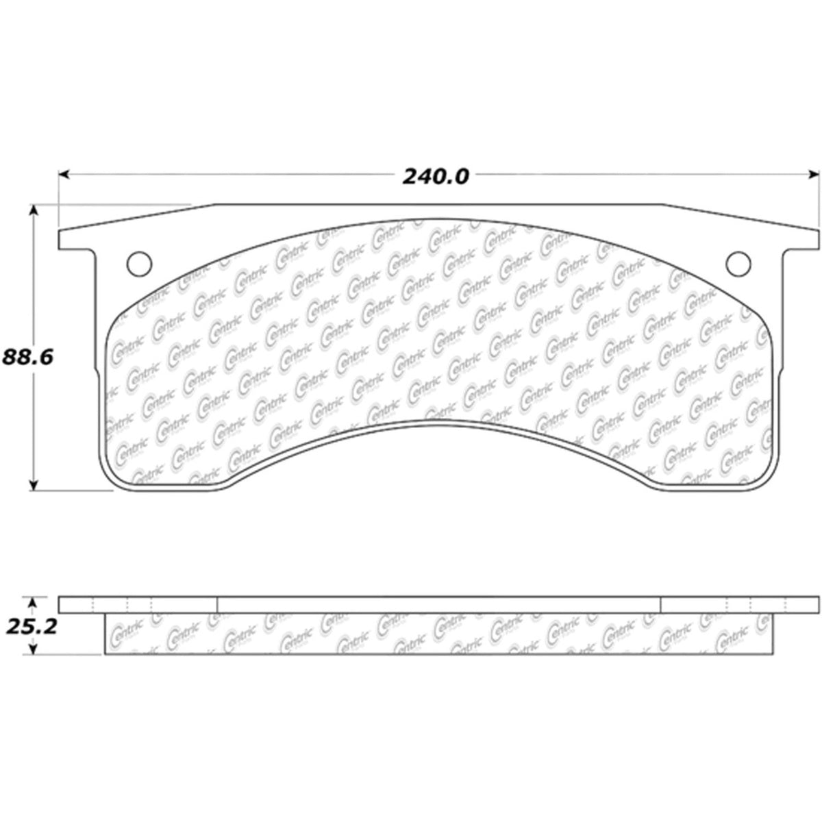 Centric Parts Disc Brake Pad Set Semi-Metallic with Shims for 2015-1999 Blue Bird All American FE