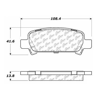 Centric Parts Disc Brake Pad Set Semi-Metallic with Shims for 2000-2009 Subaru Baja Forester Impreza Legacy Outback 102.07700