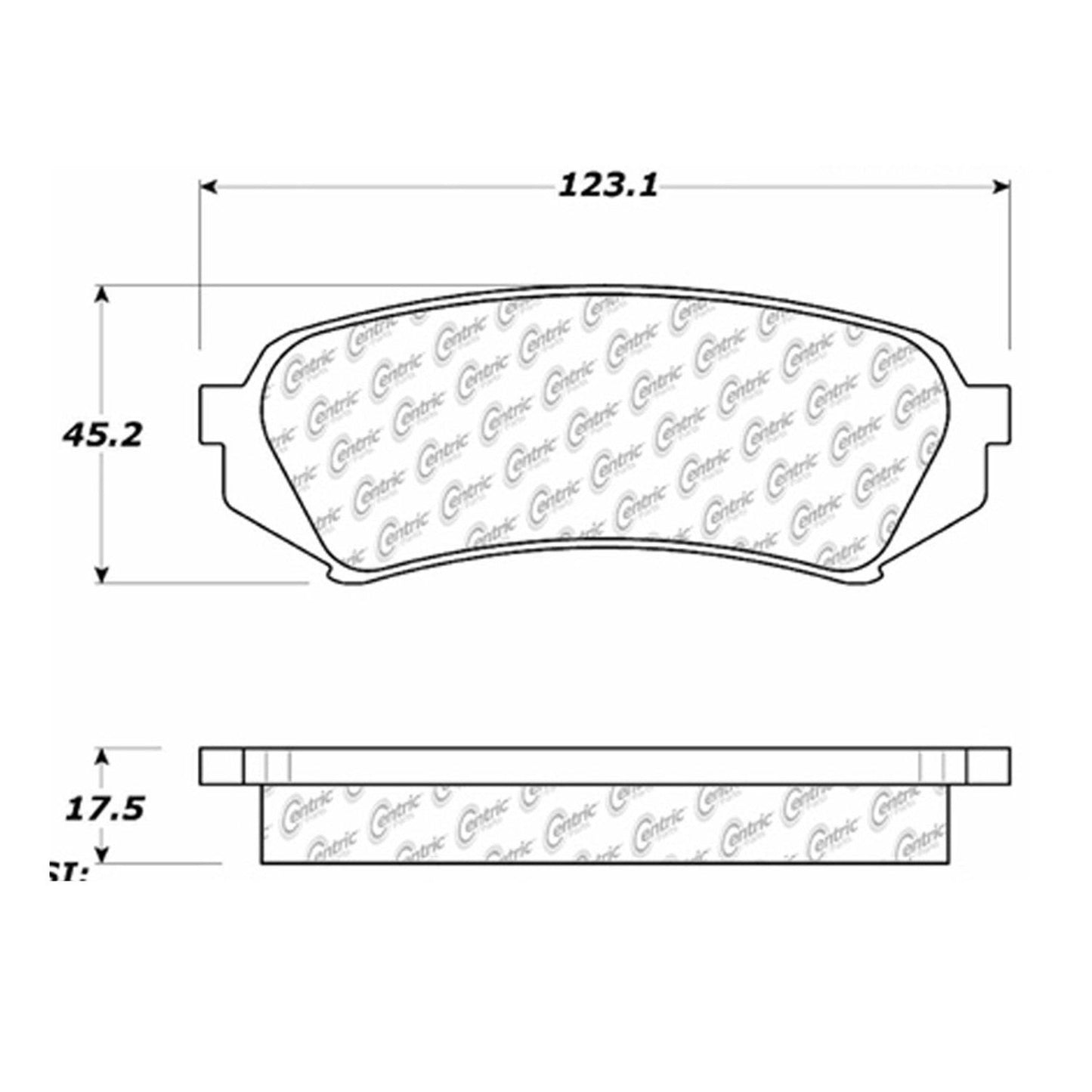 Centric Parts Disc Brake Pad Set Semi-Metallic with Shims for 2007-1998 Lexus LX470 Toyota Land Cruiser 102.07730