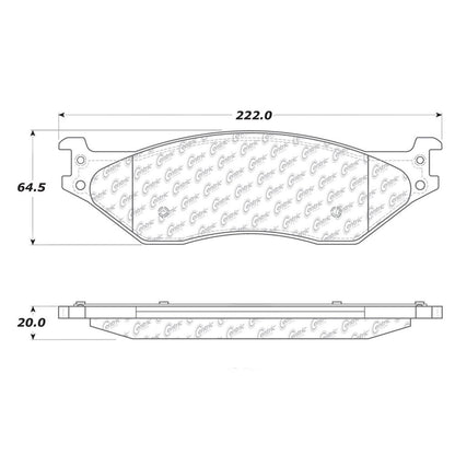 Centric Parts Disc Brake Pad Set Semi-Metallic with Shims for 2002-2010 Ford E-550 Econoline Super Duty, F53, F-450, F-550 102.07770