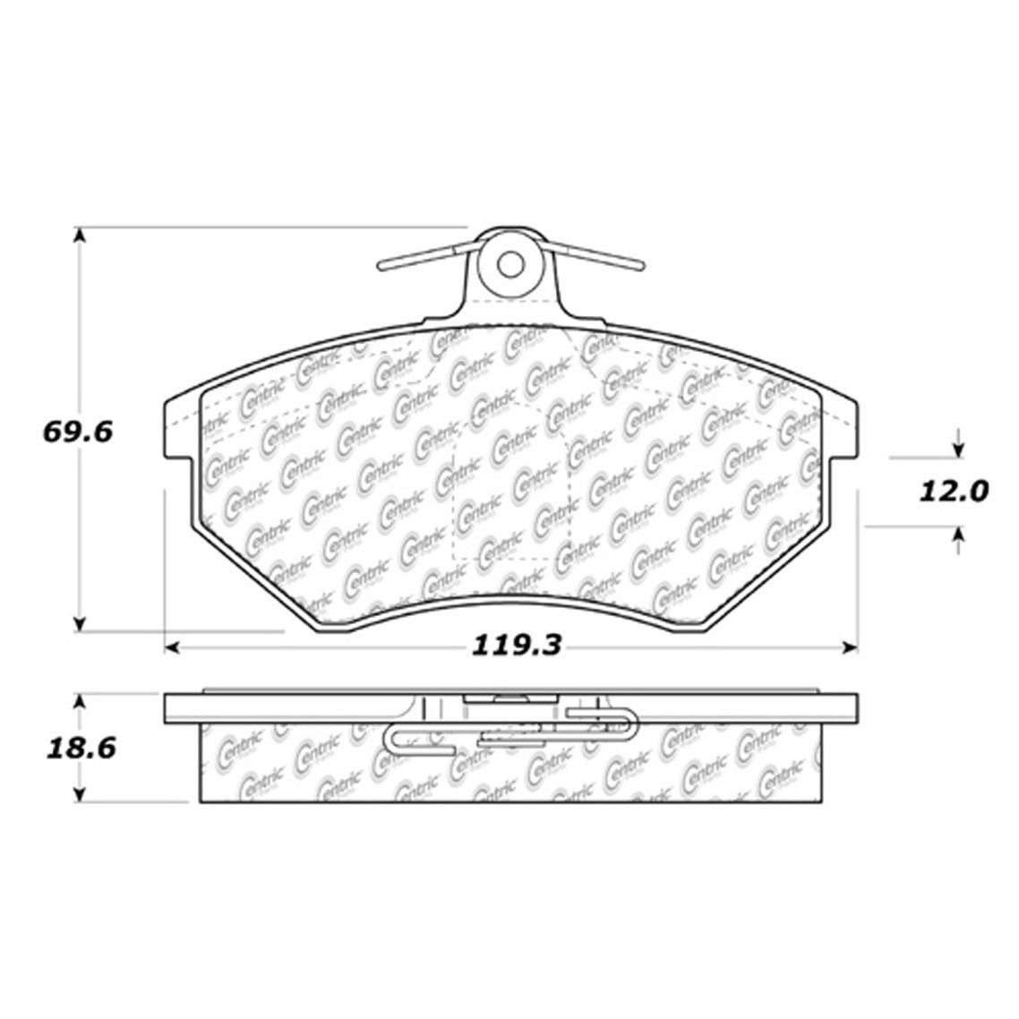 Centric Parts Disc Brake Pad Set Semi-Metallic with Shims 102.07800