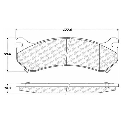 Centric Parts Disc Brake Pad Set Semi-Metallic with Shims for 2000-2008 Chevrolet Silverado 1500