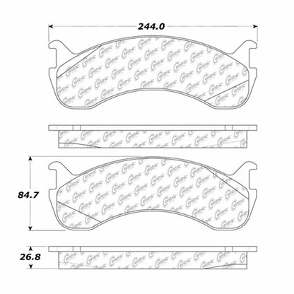 Centric Parts Disc Brake Pad Set Semi-Metallic with Shims for 2003-2022 Ford 102.07861