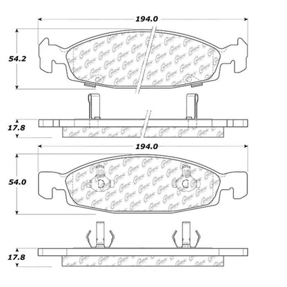 Centric Parts Disc Brake Pad Set Semi-Metallic with Shims for 1999-2002 Jeep Grand Cherokee 102.07900