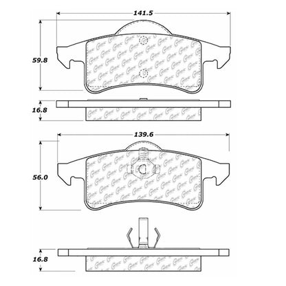 Centric Parts Disc Brake Pad Set Semi-Metallic with Shims for 1999-2004 Jeep Grand Cherokee 102.07910