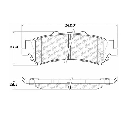 Centric Parts Disc Brake Pad Set Semi-Metallic with Shims for 2000-2011 Cadillac DeVille, DTS, Chevrolet Astro, Avalanche, Silverado, Suburban, Tahoe, GMC Safari, Sierra 102.07920