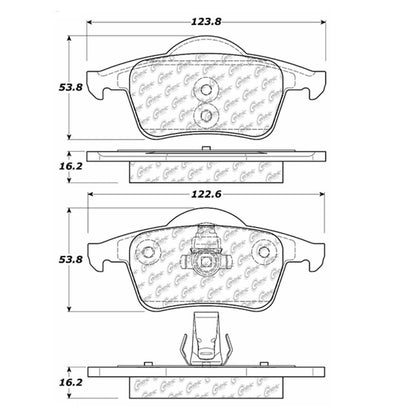 Centric Parts Disc Brake Pad Set Semi-Metallic with Shims for 2001-2009 Volvo S60, 1999-2000 Volvo S70, 1999-2006 Volvo S80, 1999-2007 Volvo V70, 2003-2007 Volvo XC70 102.07950